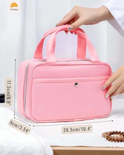 41bl70vu9bl. ac .jpg Chakipee Wasserdichte Reisekulturbeutel zum Aufhängen für Damen – Leichte Waschtasche mit Klarfenster, Ideal für Make-up