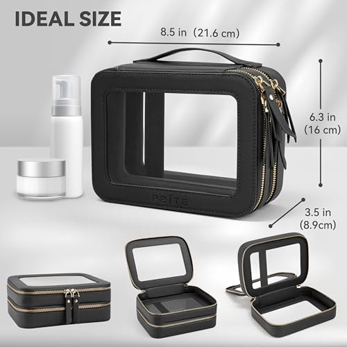 41c6h6onujl. ac .jpg Prite Transparent Kosmetiktasche Durchsichtig Kulturtasche Damen Reise Organizer Wasserdicht Auto Organizer