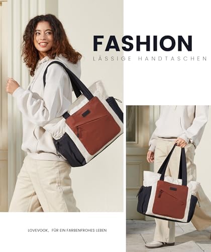 41c8so4htl. ac .jpg LOVEVOOK Große Arbeitstasche für Damen mit Laptoptasche und Bürotasche OEKO-TEX STANDARD 100 Reise-Re Modelo LOVEVOOK Le