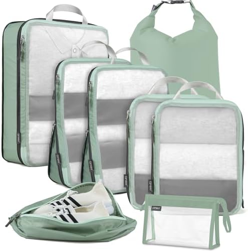 41cyuksu38l. ac .jpg Cipway Kompression Koffer Organizer Set für Reiseorganizer