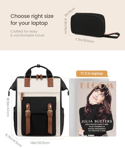 41cxhdmla9l. ac .jpg LOVEVOOK Damen Wasserdicht Schulrucksack Schwarzujetzt shoppen! OEKO-TEX STANDARD 100