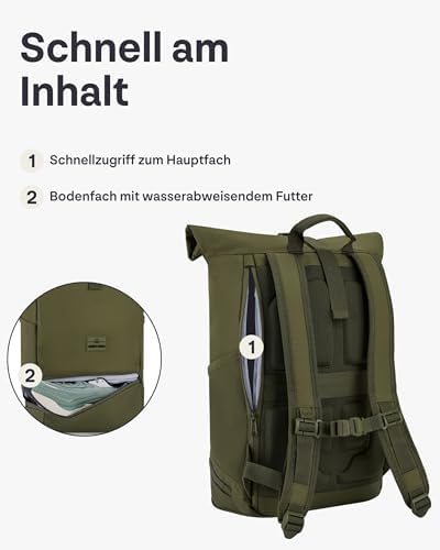 41d4qi3tfbl. ac .jpg Johnny Urban Rucksack Damen und Herren - Allen Medium - Wasserabweisend - Mit Laptopfach für Uni, Fahrrad und Business -