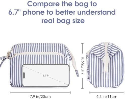 41d7z3diksl. ac 1.jpg Narwey Minzgrün Kulturtasche Damen Reise Make-up-Tasche Weit Offene Tasche Kosmetiktasche