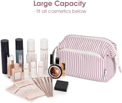 41d87ee12ll. ac 1.jpg Narwey Minzgrün Kulturtasche Damen Reise Make-up-Tasche Weit Offene Tasche Kosmetiktasche