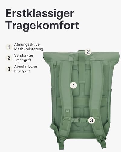 41dcigsavtl. ac .jpg Johnny Urban Rucksack Damen und Herren - Allen Medium - Wasserabweisend - Mit Laptopfach für Uni, Fahrrad und Business -