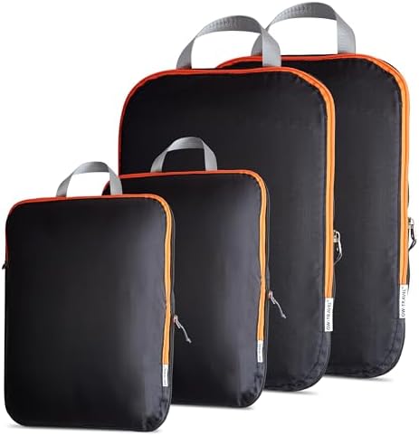41didokt7gl. ac .jpg OW-Travel Koffer Kompression Packwürfel für Reiseurlaub und Business Reisen. 4stückiger Koffer Organizer. Reisetasche Ko