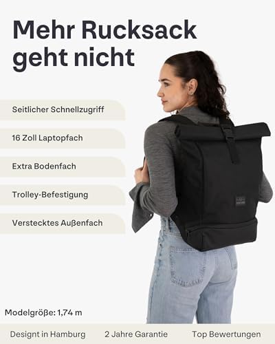 41drrtcowdl. ac .jpg Johnny Urban Rucksack Damen und Herren - Allen Medium - Wasserabweisend - Mit Laptopfach für Uni, Fahrrad und Business -