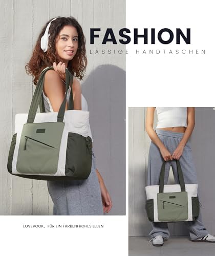 41ejauovpkl. ac .jpg LOVEVOOK Große Arbeitstasche für Damen mit Laptoptasche und Bürotasche OEKO-TEX STANDARD 100 Reise-Re Modelo LOVEVOOK Le