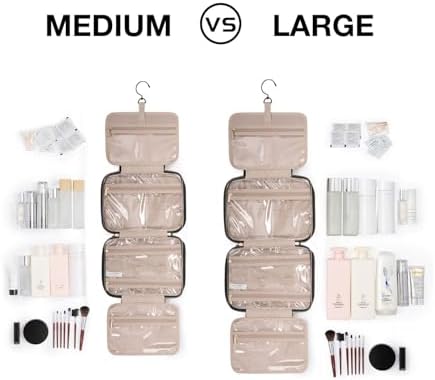 41el3qe7l5l. ac 1.jpg BagSmart Kulturbeutel Damen, Kulturtasche zum Aufhängen, Transparent für Makeup und Toilettenartikel, ideal für Reisen