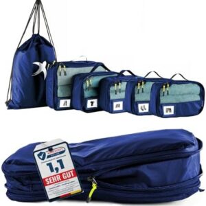 Seeschwalbe Packing Cubes Compression Packwürfel kompression als ultraleichte Rucksack Organizer | Ideale Packtaschen fü