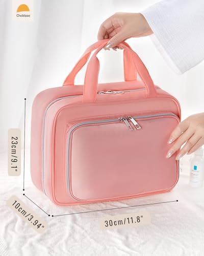 41f0ndrqhal. ac .jpg Chakipee Wasserdichte Reisekulturbeutel zum Aufhängen für Damen – Leichte Waschtasche mit Klarfenster, Ideal für Make-up