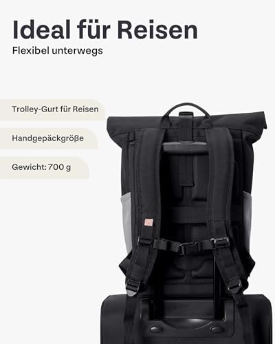 41fvv1zsffl. ac .jpg Johnny Urban Rucksack Damen und Herren - Allen Medium - Wasserabweisend - Mit Laptopfach für Uni, Fahrrad und Business -