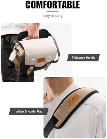 41fggrnfpwl. ac .jpg Cwatcun Wasserdichte Kameratasche für Spiegelreflex und Kompaktkamera Cwatcun Vintage Kamera Messenger Tasche für System