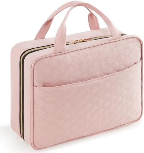 41gmtbpftl. ac .jpg Lifewit Reise Kulturbeutel Damen zum Aufhängen mit Organizer Funktion Groß Pink Recycled Claim Standard 100