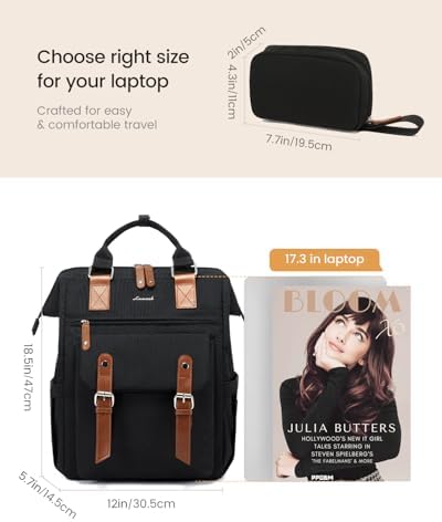 41h3fhurfml. ac .jpg LOVEVOOK Damen Wasserdicht Schulrucksack Schwarzujetzt shoppen! OEKO-TEX STANDARD 100