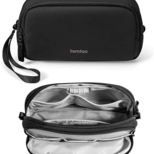 tomtoc Elektronik Organizer Tasche für Powerbank, Handy und USB Stick, tragbar Wasserresistent Reise Kabeltasche, ideal