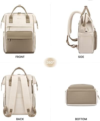 41hchk1l9pl. ac .jpg LVOOK Rucksack Damen 15,6 Zoll Laptop Schulrucksack Wasserdicht mit USB & Laptopfach, ideal für Arbeit, Schule & Uni, Re