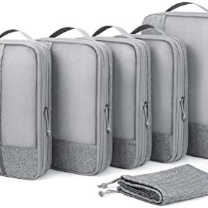 BAGSMART Kompressions-Packwürfel, 6er-Set für Koffer, langlebige Reisewürfel für Gepäck-Organizer-Taschen-Set