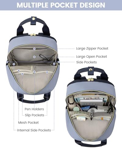 41hrzbydcl. ac .jpg LOVEVOOK Damen Rucksack, 15,6 Zoll Laptop Schulrucksack, Wasserdicht, Reiserucksack, Beige OEKO-TEX STANDARD 100