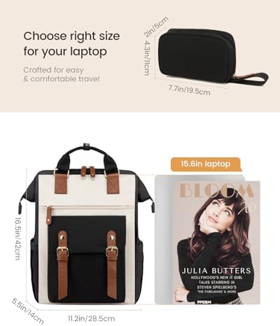 41isg261qyl. ac .jpg LOVEVOOK Damen Wasserdicht Schulrucksack Schwarzujetzt shoppen! OEKO-TEX STANDARD 100