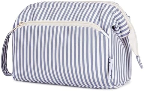 41iipwf0sal. ac 1.jpg Narwey Minzgrün Kulturtasche Damen Reise Make-up-Tasche Weit Offene Tasche Kosmetiktasche