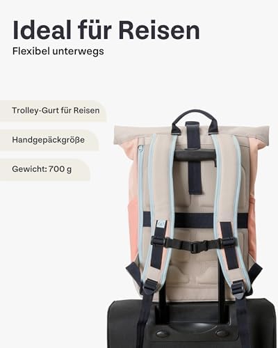41jfpb6 zl. ac .jpg Johnny Urban Rucksack Damen und Herren - Allen Medium - Wasserabweisend - Mit Laptopfach für Uni, Fahrrad und Business -