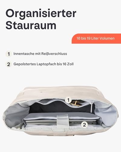 41jj35fz2ml. ac .jpg Johnny Urban Rucksack Damen und Herren - Allen Medium - Wasserabweisend - Mit Laptopfach für Uni, Fahrrad und Business -