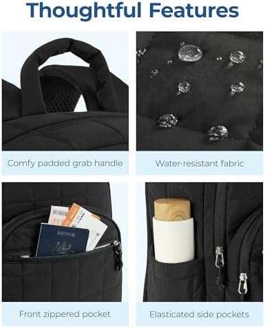 41jlp09fqkl. ac 1.jpg Bagsmart Laptop Rucksack für Frauen Schwarz Reiserucksack Schulrucksack Teenager