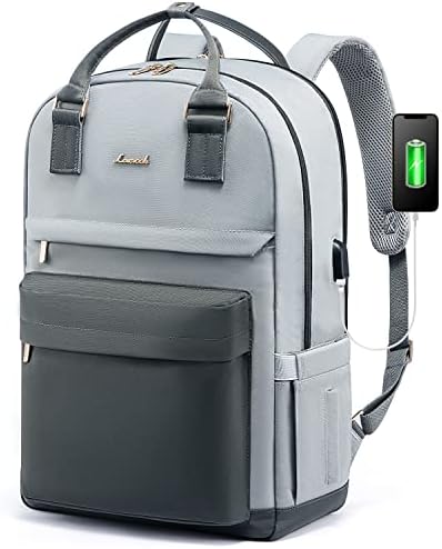 41kg0k5avwl. ac .jpg Laptop Schulrucksack LOVEVOOK Damen Wasserabweisend Eleganter Schultasche für Schule Uni Reise Khaki Beige