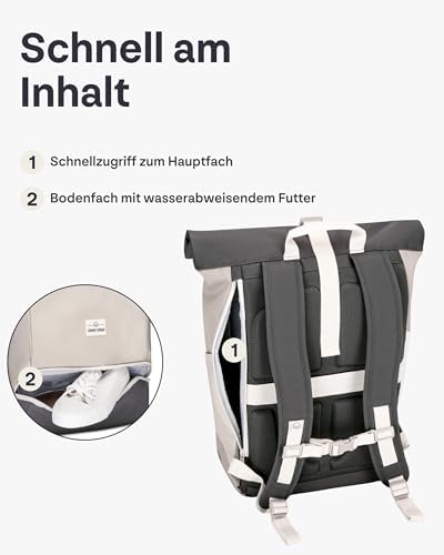 41kucr o0 l. ac .jpg Johnny Urban Rucksack Damen und Herren - Allen Medium - Wasserabweisend - Mit Laptopfach für Uni, Fahrrad und Business -