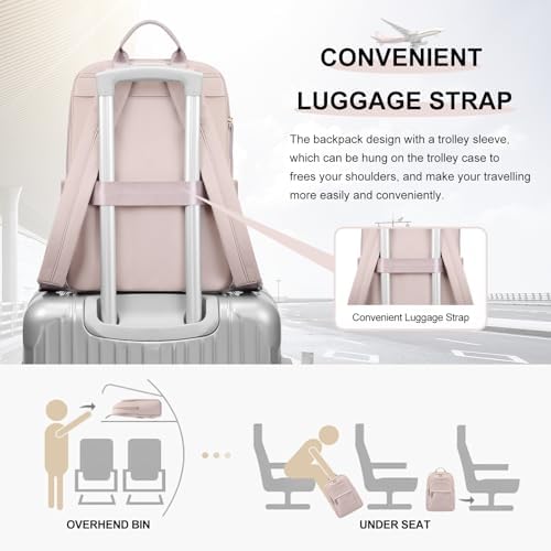 41kli3tdejl. ac .jpg GOLF QUALITY Damen Schultasche Laptop Rucksack 14 Zoll für Schule und Arbeit mit>Notebookfach 11.3 L Reisegeeignet