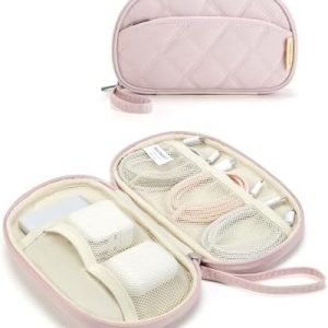 Bagsmart Kabeltasche Organizer Travel Cord Elektronik Organizer Rosa für Reisen mit USB Sticks und Memory Cards