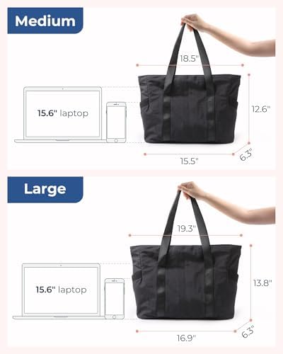 41l58tufsbl. ac .jpg Bagsmart Damen Wasserdichte Einkaufstasche für Arbeit und Reisen mit vielen Taschen