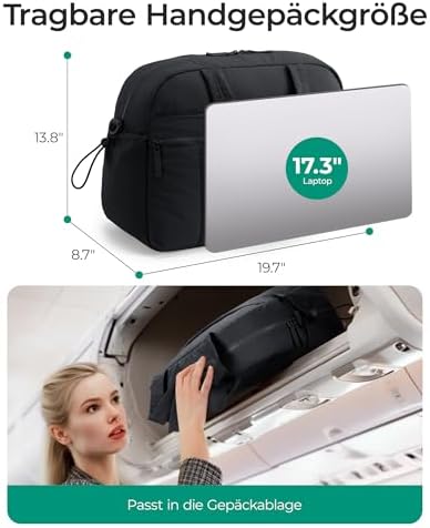 41lchziltwl. ac 2.jpg Bagsmart Puffer Reisetasche Damen 24L Wasserabweisend Travel Bag Fitness Kamel