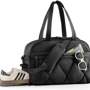 Lekespring Reisetasche Damen für Reise und Fitness (Schwarz) Lekespring Reisetasche Damen - Perfect für Flug und Fitne