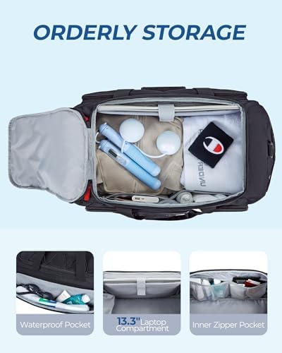 41lo6uka8l. ac 1.jpg BagSmart Sporttasche Damen und Herren | Sporttasche mit Schuhfach | Wasserdichte Gym Bag | Reisetasche | trainingstasche