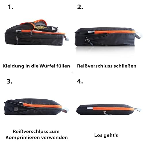 41lej1zeyml. ac .jpg OW-Travel Koffer Kompression Packwürfel für Reiseurlaub und Business Reisen. 4stückiger Koffer Organizer. Reisetasche Ko