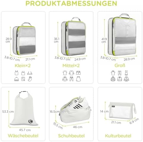 41lffplruql. ac .jpg Cipway Kompression Koffer Organizer Set für Reiseorganizer