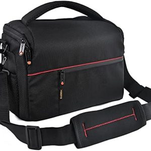 FOSOTO Kameratasche Großes Tablet-Computerfach Kompatibel mit Canon 4000D, Nikon D5600, Sony A7, DSLR SLR Kameratasche