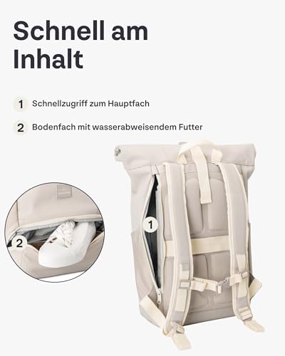 41mifdnsjll. ac .jpg Johnny Urban Rucksack Damen und Herren - Allen Medium - Wasserabweisend - Mit Laptopfach für Uni, Fahrrad und Business -