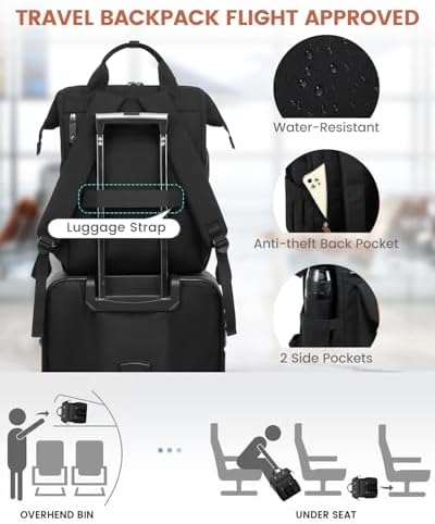 41mnhcsouwl. ac .jpg LOVEVOOK Damen Wasserdicht Schulrucksack Schwarzujetzt shoppen! OEKO-TEX STANDARD 100