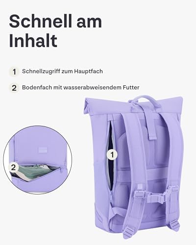 41n0drksirl. ac .jpg Johnny Urban Rucksack Damen und Herren - Allen Medium - Wasserabweisend - Mit Laptopfach für Uni, Fahrrad und Business -