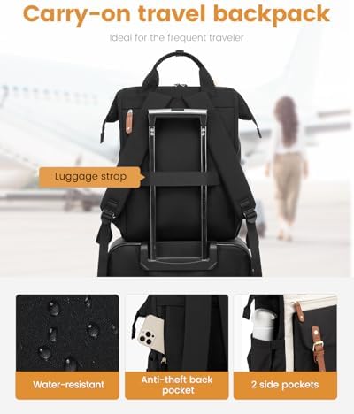 41nadlml3ll. ac .jpg LOVEVOOK Damen Wasserdicht Schulrucksack Schwarzujetzt shoppen! OEKO-TEX STANDARD 100