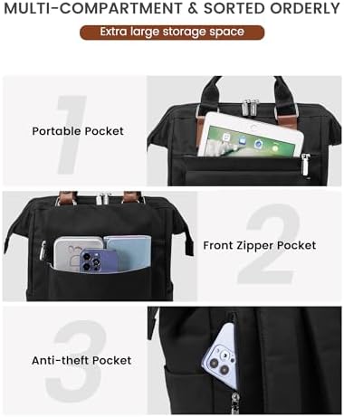 41nj0p4jmfl. ac .jpg LOVEVOOK Damen Wasserdicht Schulrucksack Schwarzujetzt shoppen! OEKO-TEX STANDARD 100