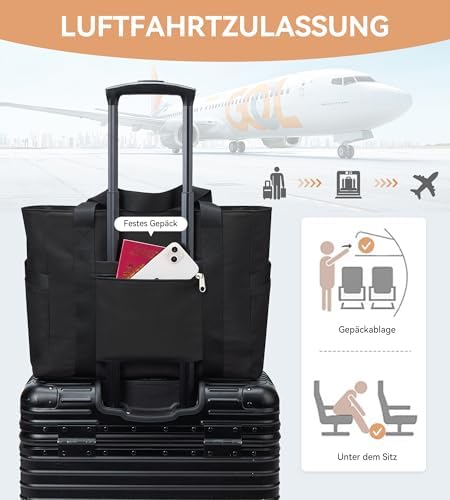 41nvpmtnil. ac .jpg KALIDI FANCY FOREST Groß Mit 15,6 Zoll Laptopfach Handtasche FüR Arbeit Uni Reisen