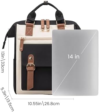 41naxwzeb9l. ac .jpg LOVEVOOK Damen Wasserdicht Schulrucksack Schwarzujetzt shoppen! OEKO-TEX STANDARD 100