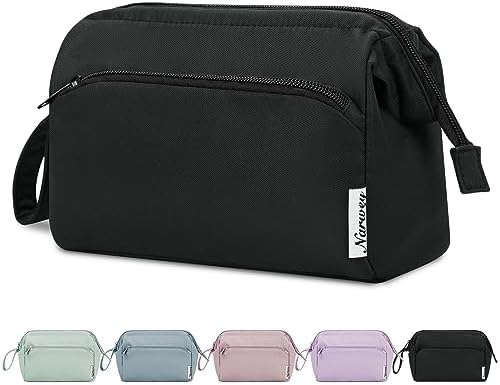 41nga4gd7ql. ac 1.jpg Narwey Minzgrün Kulturtasche Damen Reise Make-up-Tasche Weit Offene Tasche Kosmetiktasche