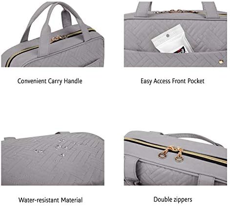 41npkt1yfql. ac 1.jpg BagSmart Kulturbeutel Damen, Kulturtasche zum Aufhängen, Transparent für Makeup und Toilettenartikel, ideal für Reisen