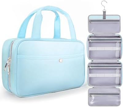 41npqjzck5l. ac .jpg Chakipee Wasserdichte Reisekulturbeutel zum Aufhängen für Damen – Leichte Waschtasche mit Klarfenster, Ideal für Make-up