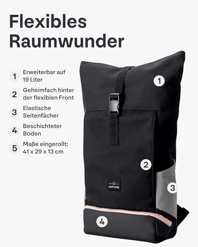 41nrt5a2ull. ac .jpg Johnny Urban Rucksack Damen und Herren - Allen Medium - Wasserabweisend - Mit Laptopfach für Uni, Fahrrad und Business -